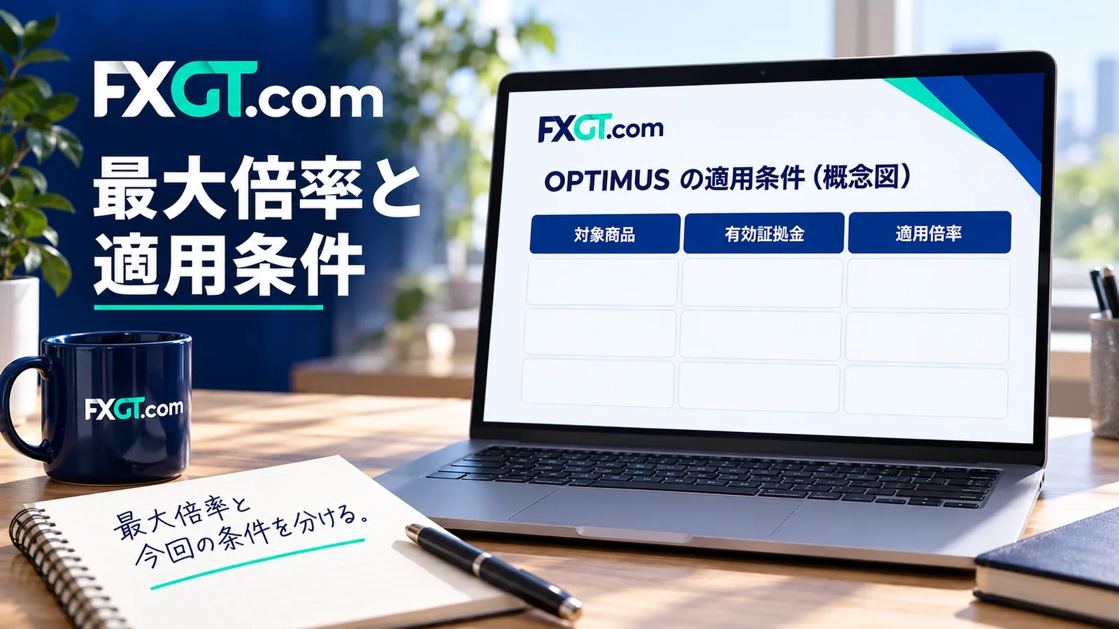 OPTIMUSの最大倍率と今回適用される条件を分ける説明用イメージ