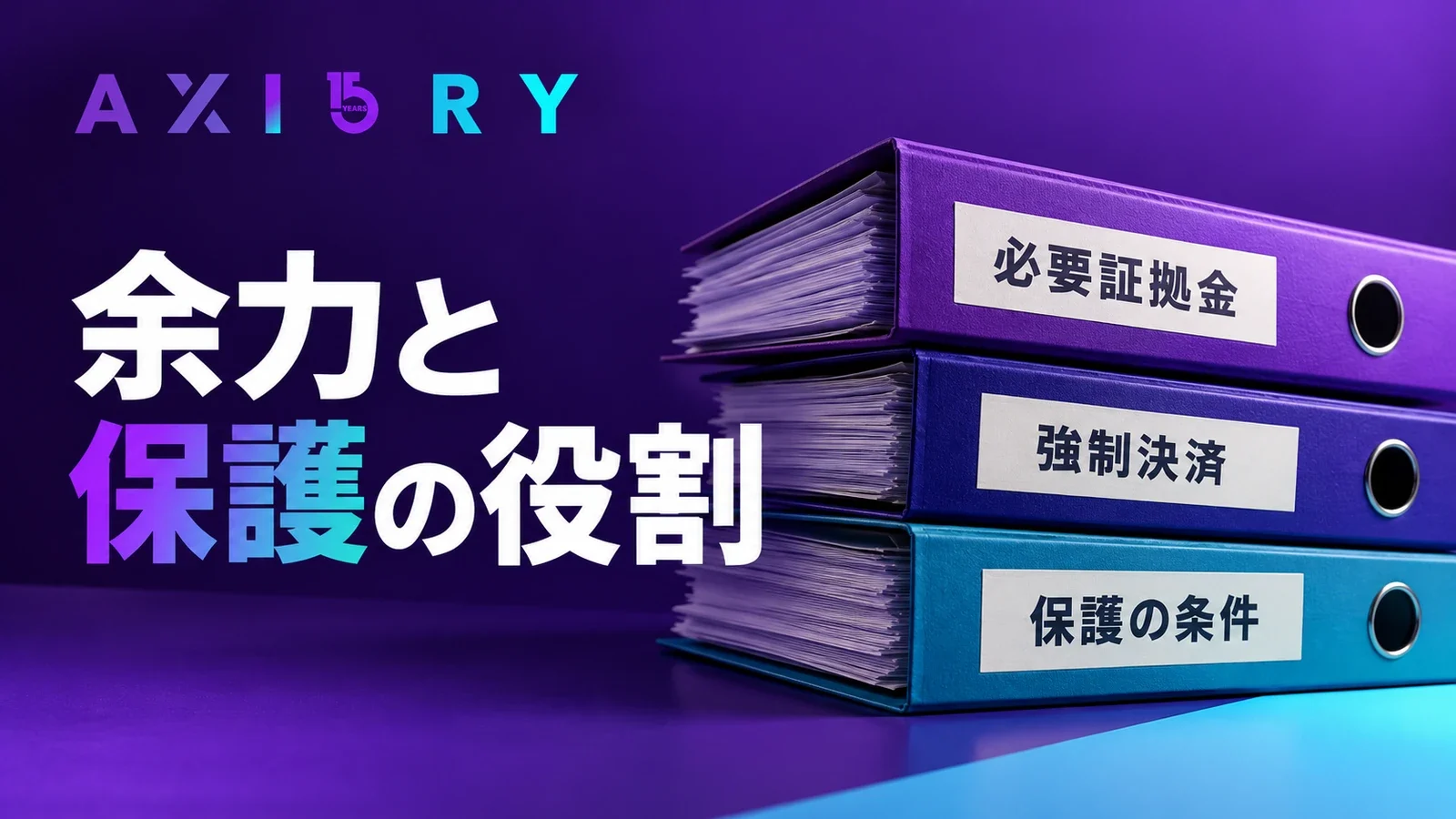 必要証拠金・強制決済・保護の条件を区別して確認する図